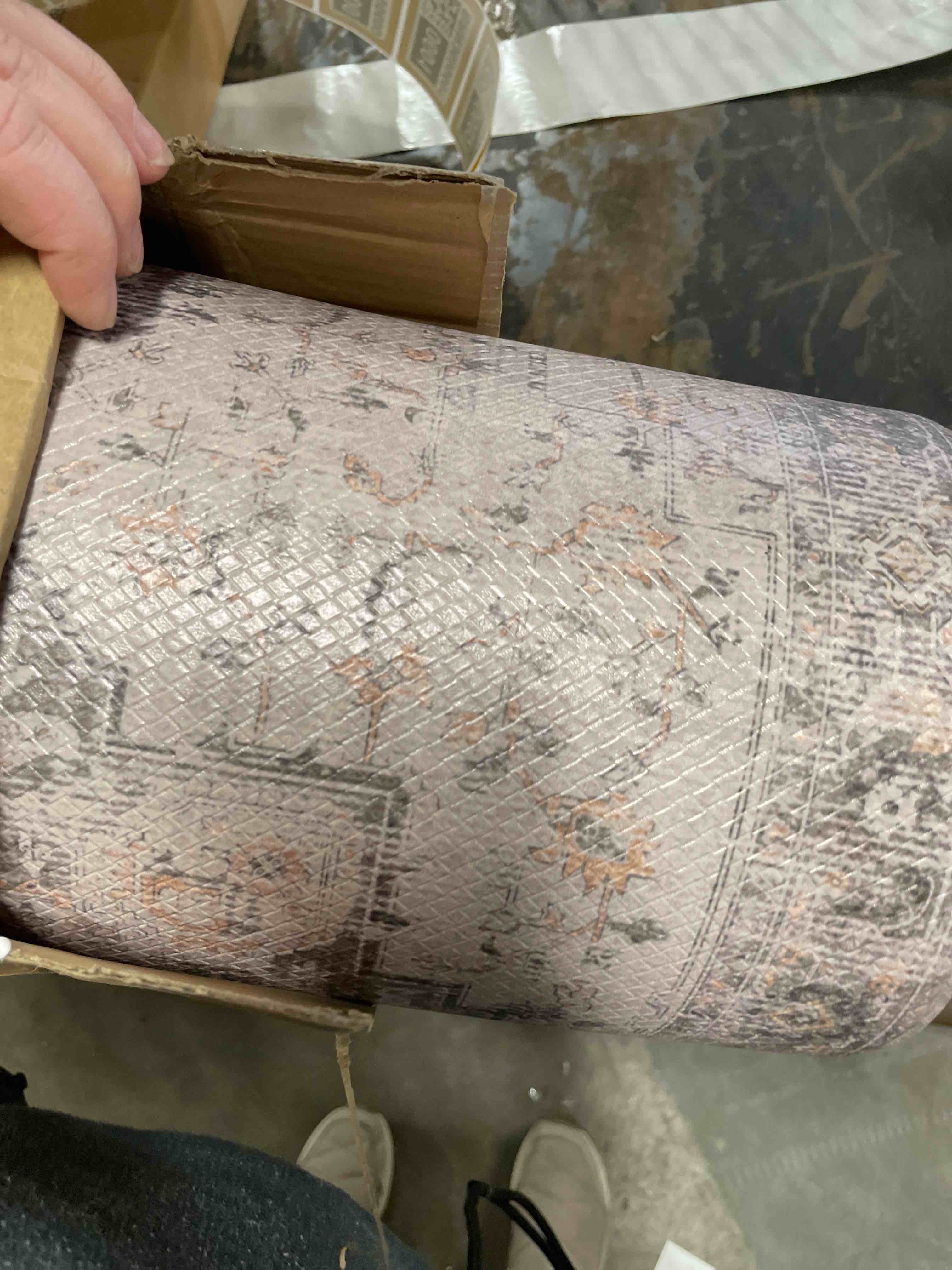 Condition photo showing New/Like New for GENIMO Kitchen Mats for Floor 2PCs, Washable Anti Fatigue Mat for Cushioned, 17.3"x47"+17.3"x30", Waterproof Kitchen Rugs, Non Slip Comfort Standing Mat Rug for Home, Sink, Laundry, LightTaupeBrown Light Taupe Brown 17.3"x47"+17.3"x30"--0.4 inches