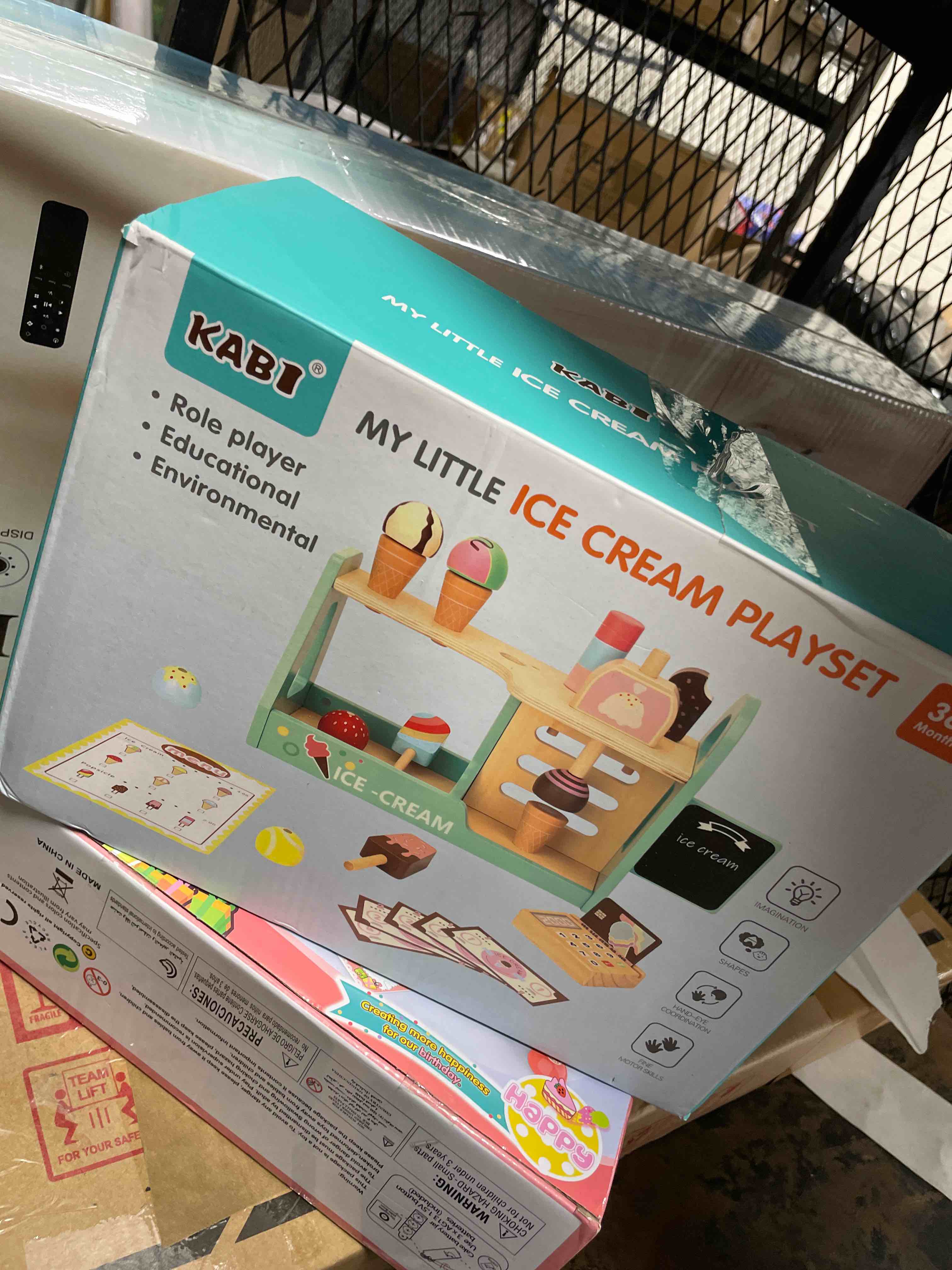 Condition photo showing New/Like New for KABI My Little Ice Cream Playset Ages 3+ Pretend Food Store Toy Gift For Kids by WISHLAND