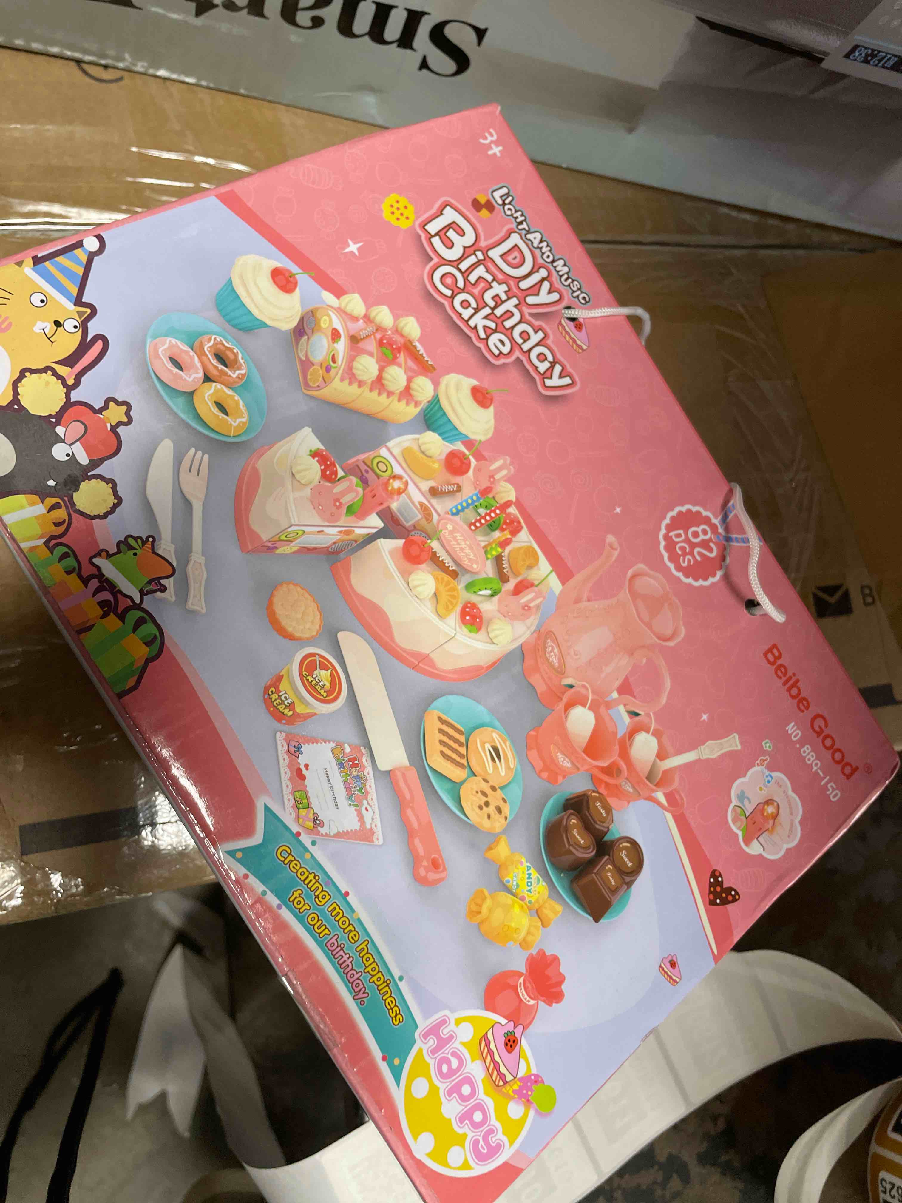 Condition photo showing New/Like New for 83 PCS Birthday Cake Food Play Set - Food Toy Pretend Cutting Play .