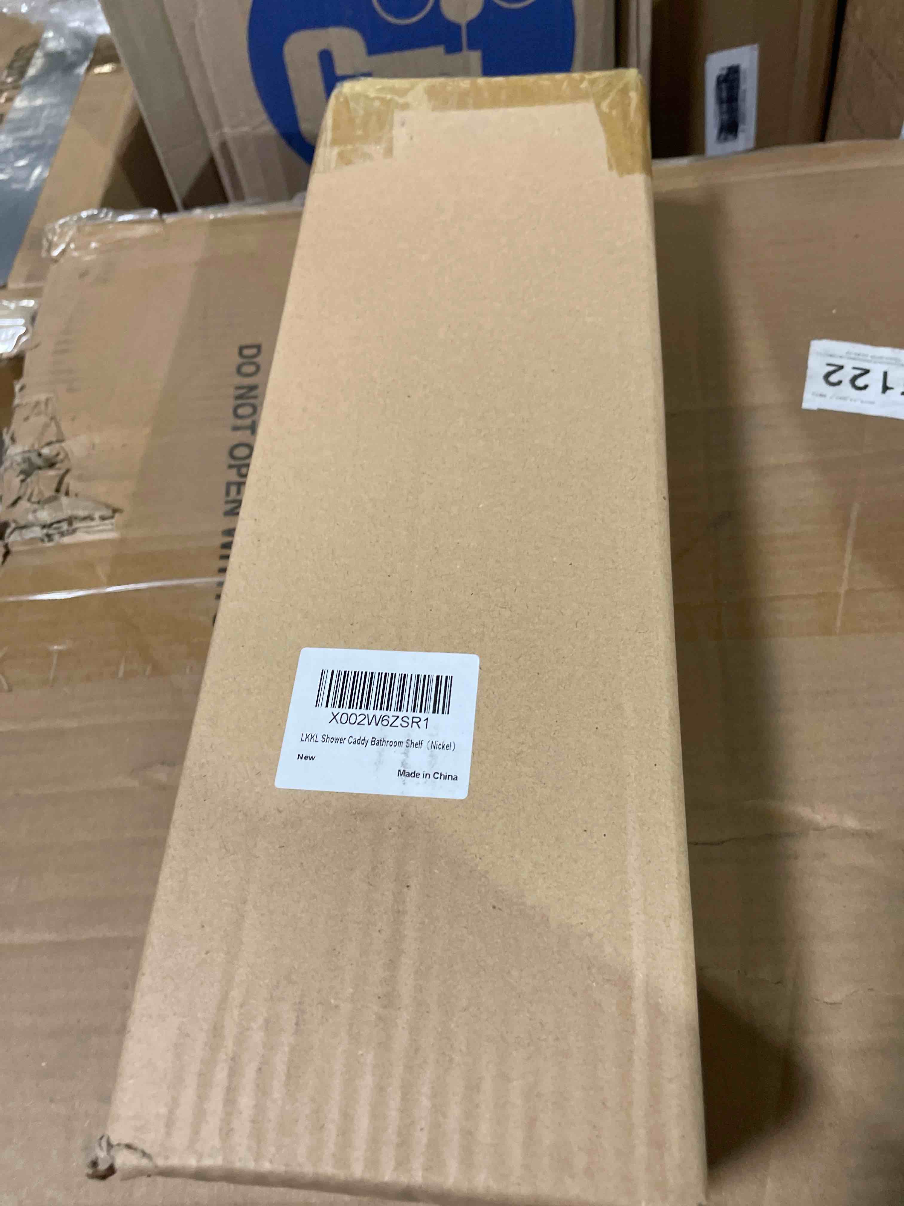 Condition photo showing New/Like New for EUDELE 5-Pack Rustproof Stainless Steel Shower Caddy – No Drill Adhesive Bathroom Organizer with Large Capacity, Spacious Shower Shelves for Inside Shower, Kitchen & Home Decor Storage-XL Size Light Grey XL size