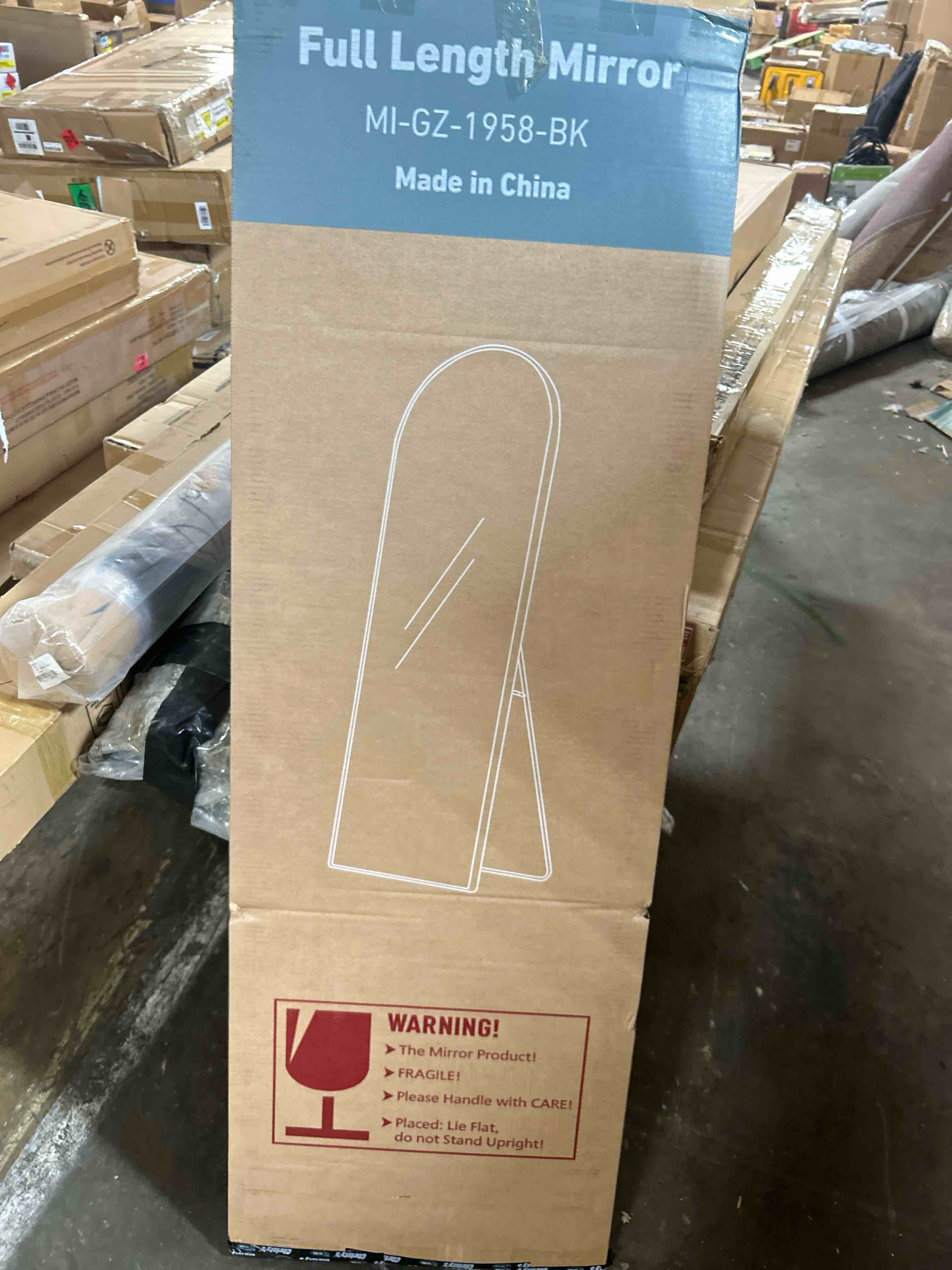 Condition photo showing New/Like New for Aidoly Mirror Full Length, Upgraded Body Wall Mirrors with Shatter-Proof Glass, Floor Standing, Hanging or Leaning, Tall Mirror with Stand Aluminum Alloy Frame for Bedroom