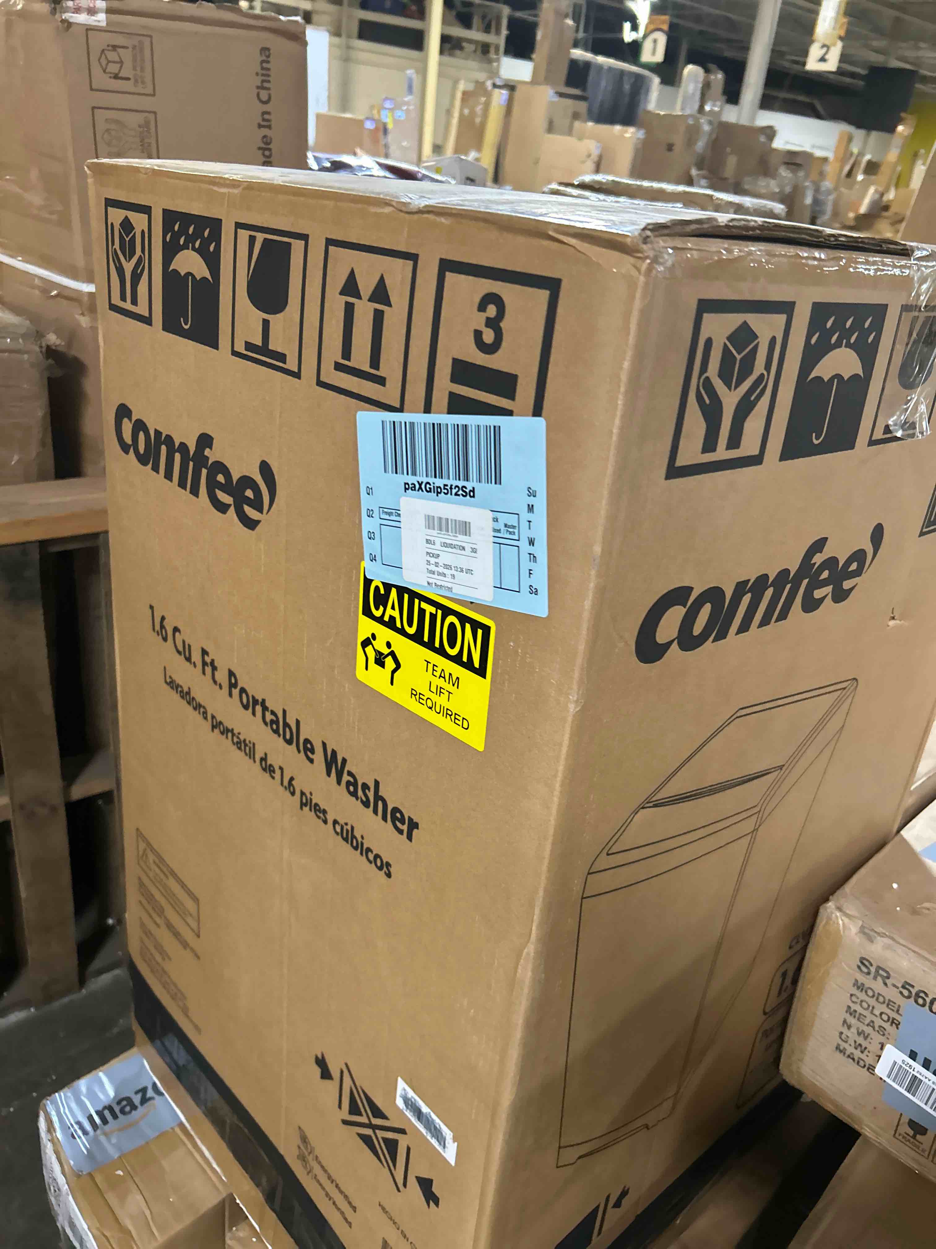 Condition photo showing New/Like New for COMFEE’ 1.6 Cu.ft Portable Washing Machine, 11lbs Capacity Fully Automatic Compact Washer with Wheels, 6 Wash Programs Laundry Drain Pump, Ideal for Apartments, RV, Camping, Magnetic Gray 1.6cu.ft Gray