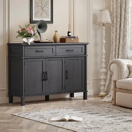 47.2" large buffet cabinet sideboard with drawers, shelves