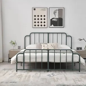 Gurtha Metal Platform Bed Size: King, Color: Black 