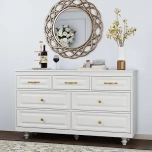 7-Drawer Dresser with 2 Size Drawers for Bedroom