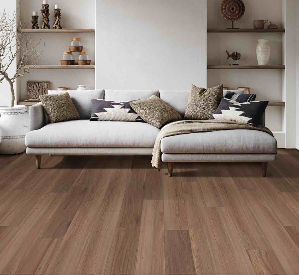 Canyon Select XL SPU672_00005 Post Oak 9" x 72" 6" thick 100% Waterproof SPC Vinyl Plank Flooring in Post Oak Brown, 26.95 Sq/Ft per Box, 3 Boxes Total