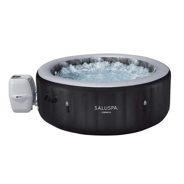 SaluSpa Corsica Round Energy-Saving Smart AirJet Inflatable Hot Tub - 77 in. x 28 in. - USED 