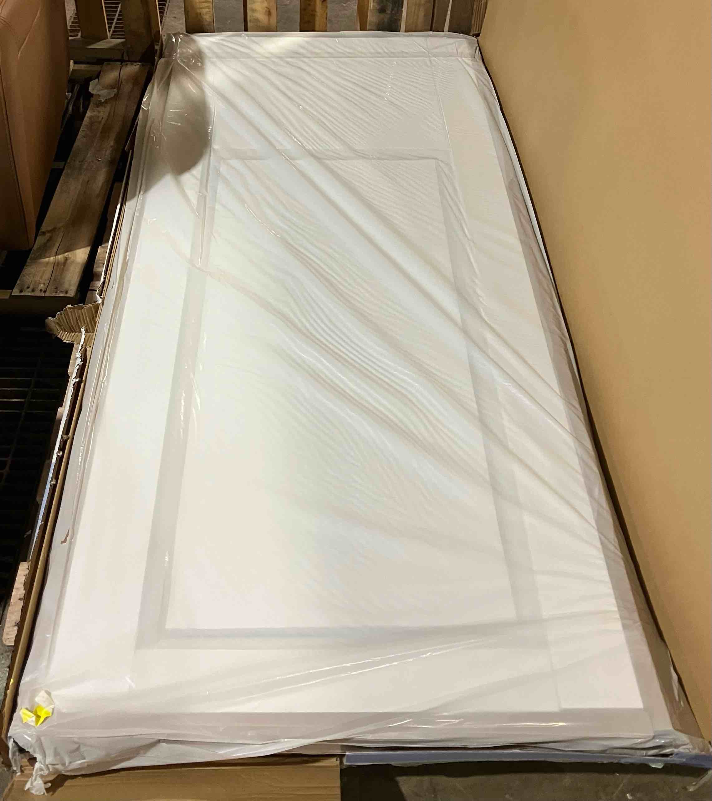 Condition photo showing New/Like New for KHSHOW Fiberglass Door 36'' X 80" Knock-Down Entry Door With Brickmould & Vinyl Frame