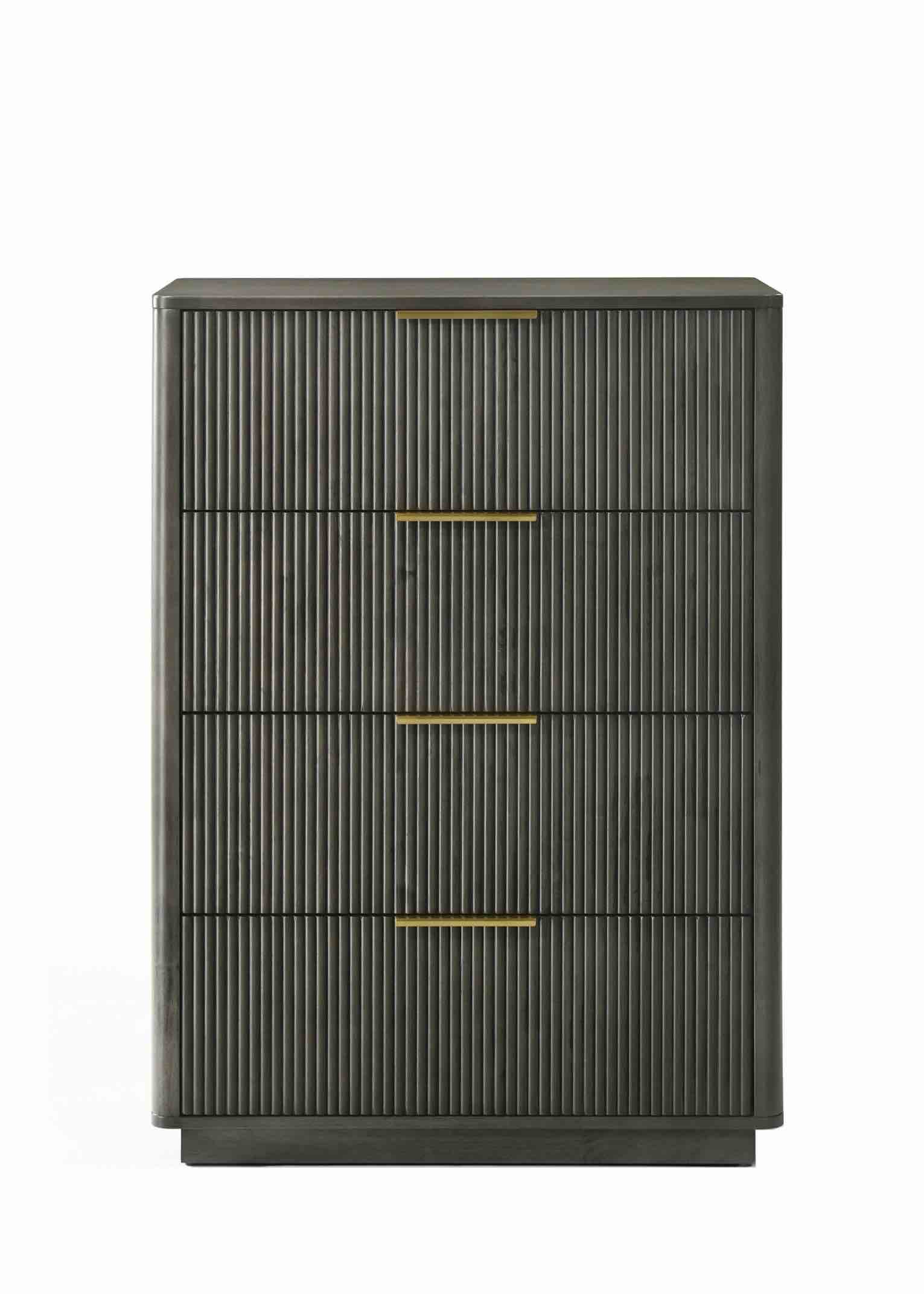 Santa Monica Grey Wash Chest Six-Drawer Bedroom Storage Cabinet with Clean Lines and Neutral Wood Finish - 36" W × 20" D × 51" H