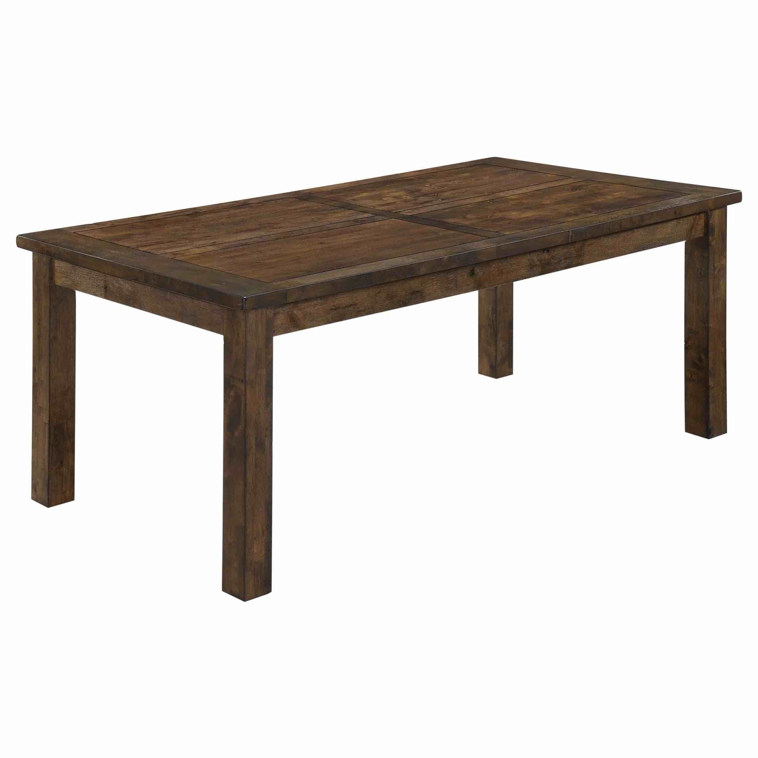 Coaster Furniture Coleman Hardwood Rectangular Dining Table in Dark Brown, Seats 8. 30.25” H x 39.25” W x 78.75” D