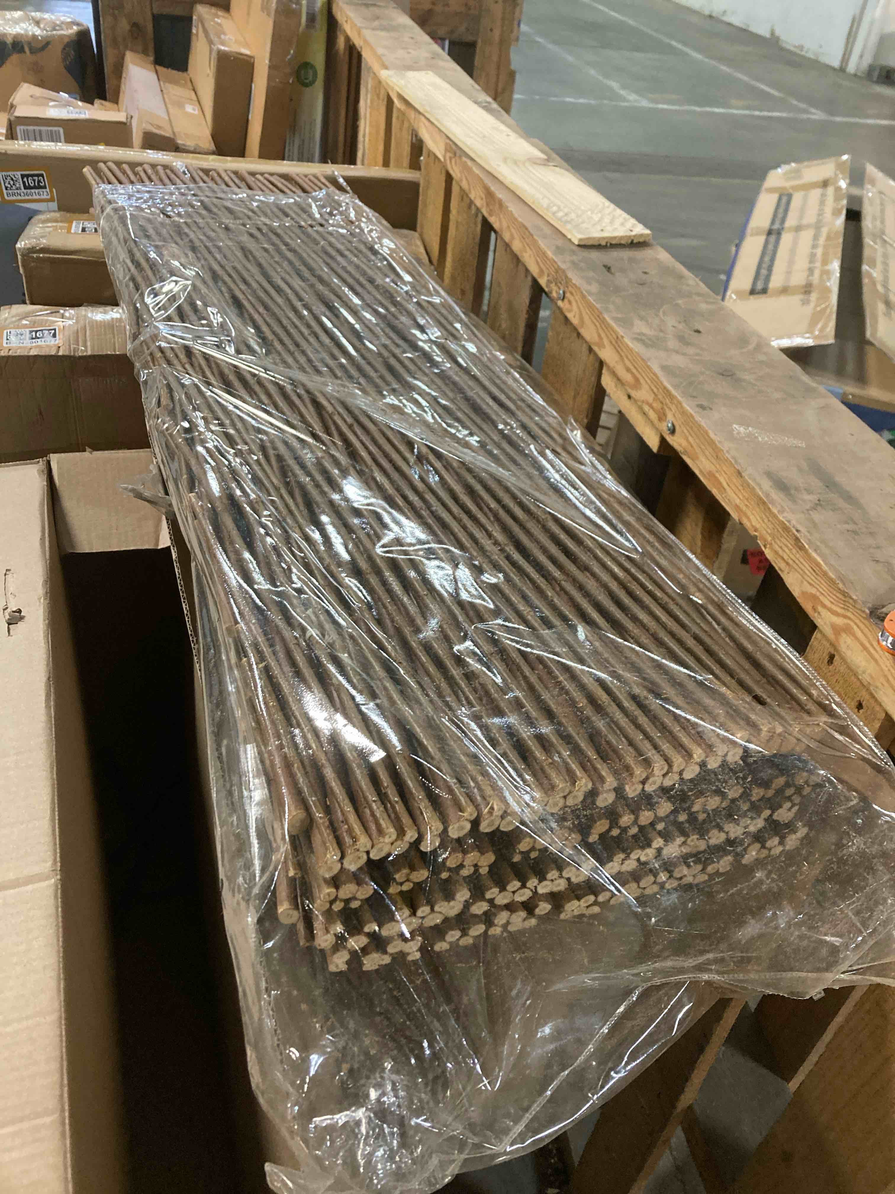 Condition photo showing New/Like New for Backyard X-Scapes Bamboo Fencing Rolls Decorative Fence Panel Caramel Brown 4 ft H x 8 ft L Caramel Brown 1 in D x 48 in H x 96 in L Fence Panel