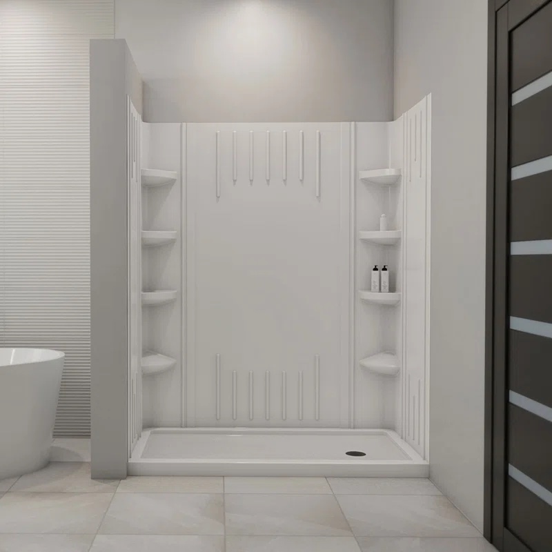 set a 2 corner pieces for Dream Line Qwall 60" W x 75.63" H Framed Rectangle Shower Stall and Base 