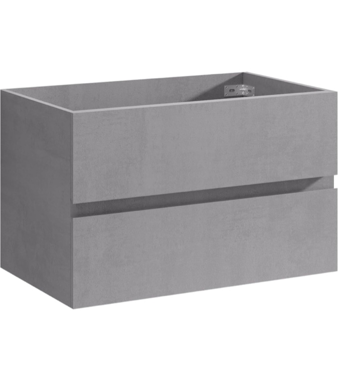 hanging basin cabinet 75 cm bathroom furniture bathroom cabinet hanging with two drawers 75 x 45 x 46 cm wood material grey