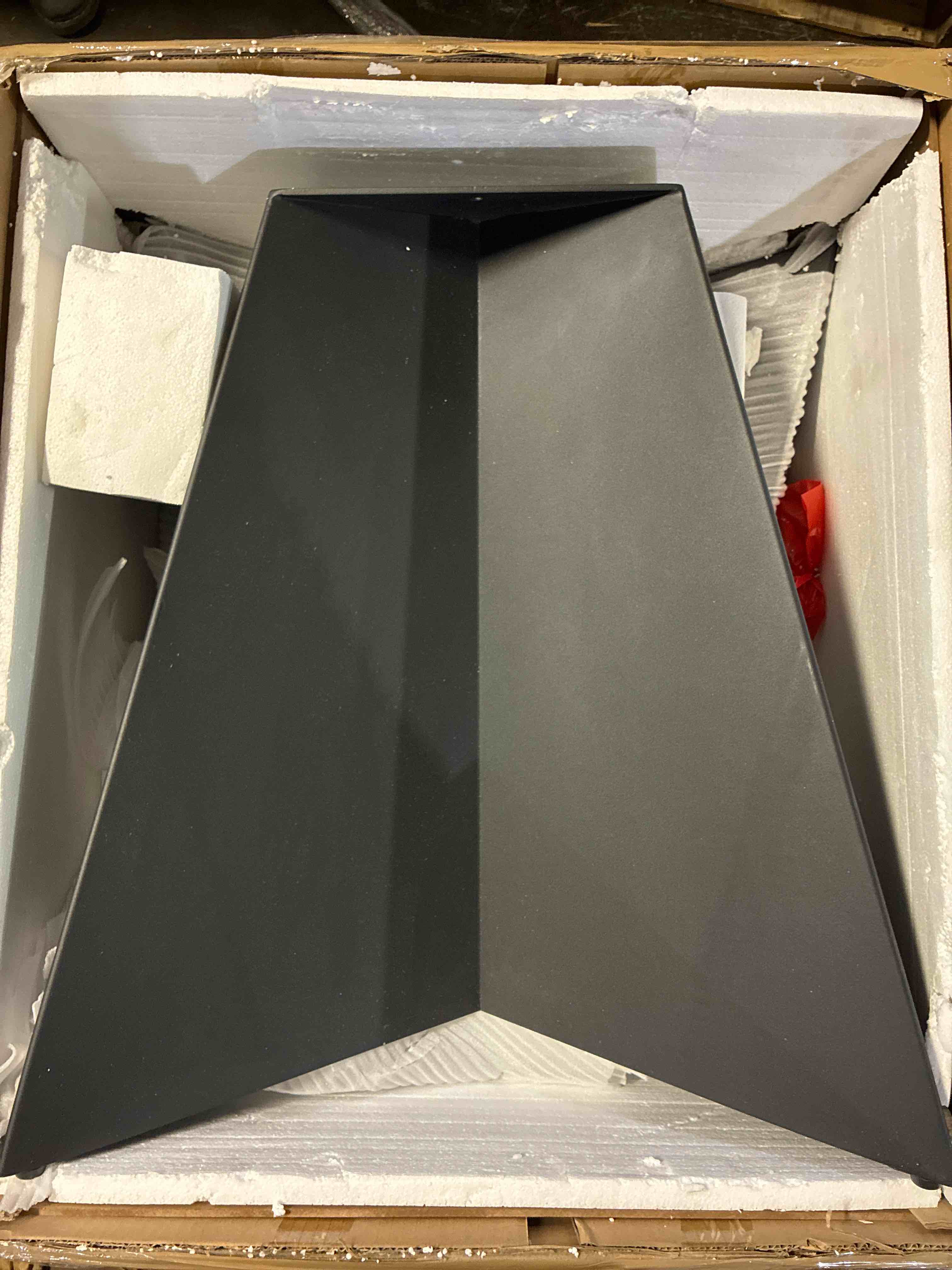 Condition photo showing New/Like New for 110.24" Extendable Rectangular White Sintered Stone Marble Double Pedestal Dining Table with Black Metal Base. 