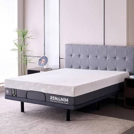 renanim twin size 14-inch cooling gel memory foam medium mattress