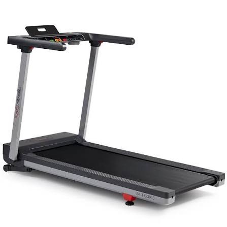 sunny health & fitness foldable auto incline treadmill with 20" running belt & brushless motor