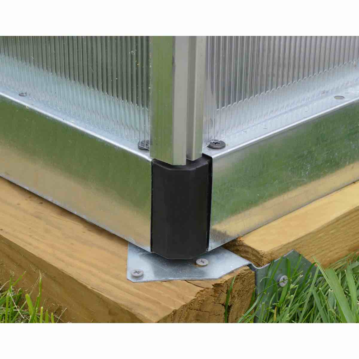 Condition photo showing New/Like New for palram - canopia bella 8' w x 8' d walk-in hobby twin wall polycarbonate aluminum frame bell greenhouse kit with roof vent - silver 7' 2 1/10 h x 8 w x 8 d