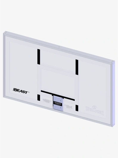 replacement 60inch tempered glass backboard for a spalding “the beast” portable basketball hoop (model number 7b1560), backboard only, backboard frame is stainless steel with aluminum trim