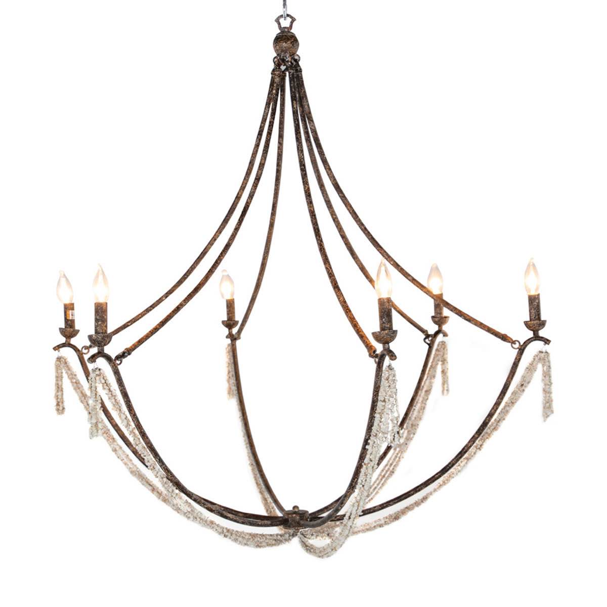 gabby nakita chandelier - brown 48'' h x 43'' w x 38'' d