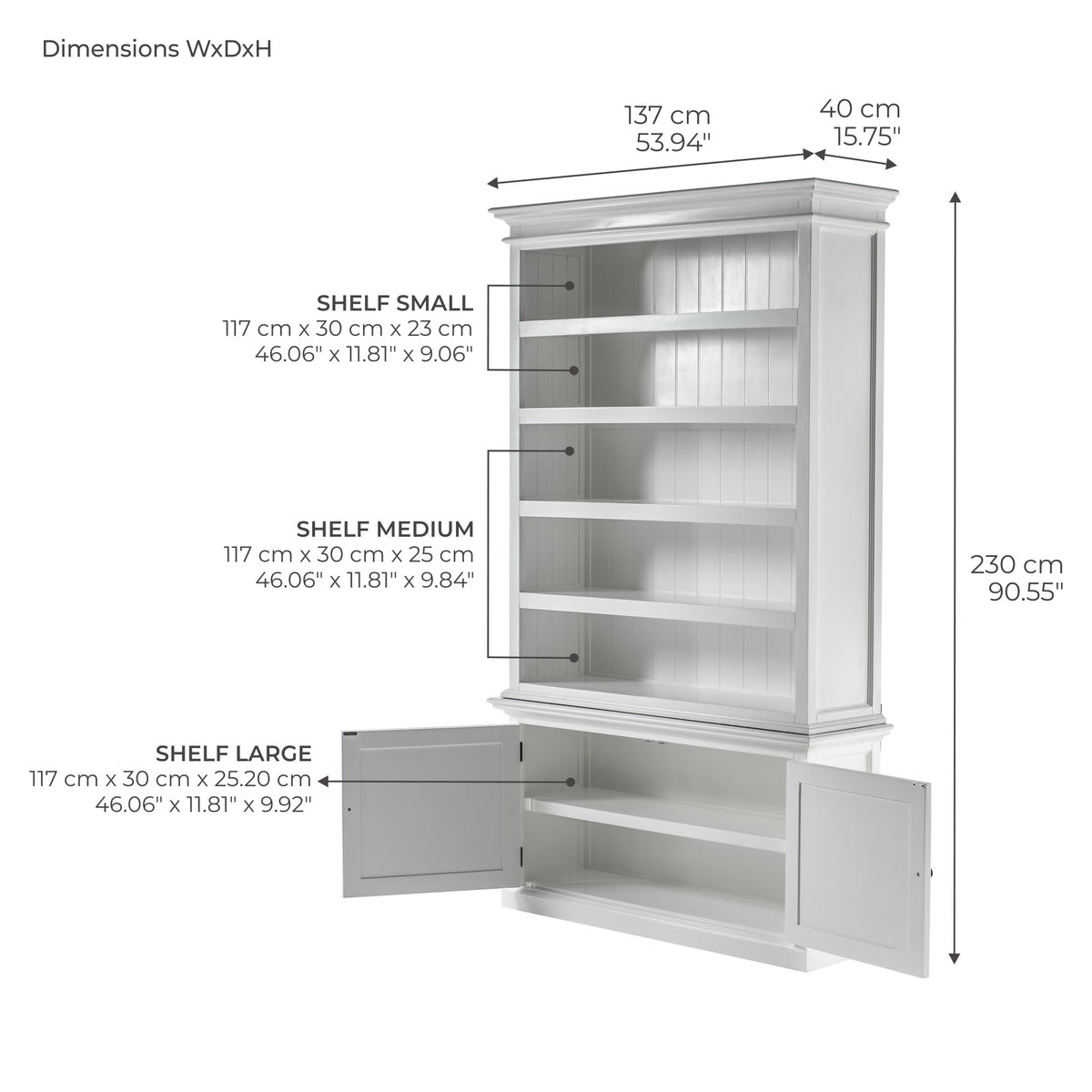 Condition photo showing New/Like New for white halifax single-bay hutch. hutch only, customize with your own base! 59.06 × 35-43 x 15-75 inch