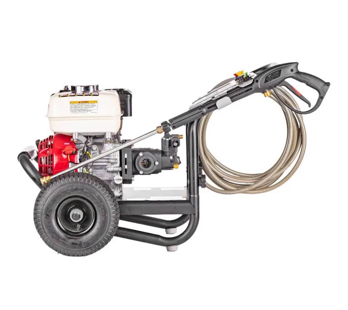 Condition photo showing New/Like New for 3500 psi 2.5 gpm gas powered cold water pressure washer with 196 cc honda engine