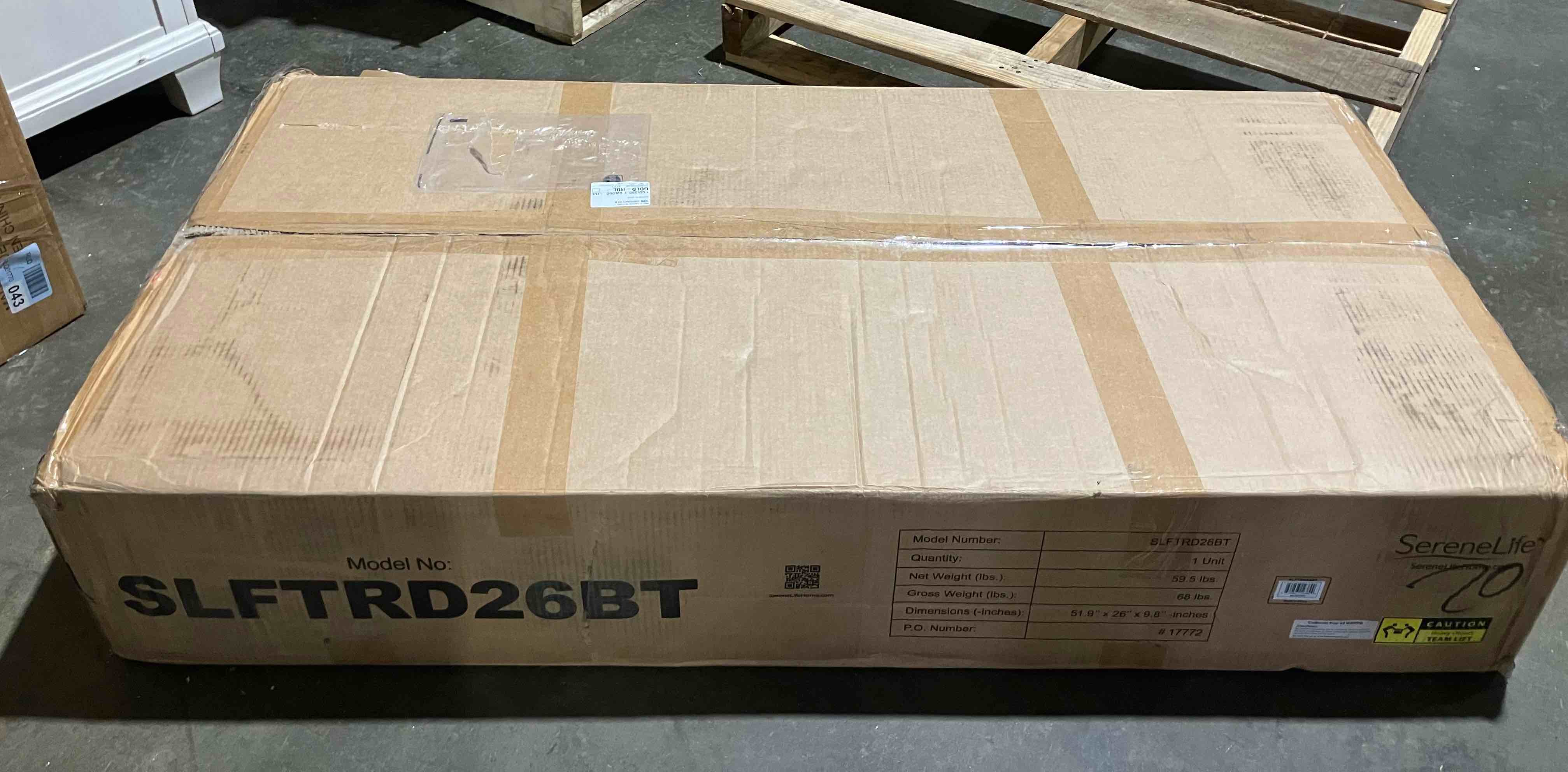 Condition photo showing New/Like New for serenelife treadmills for home with 13% manual incline treadmill, 3.5hp - compact digital portable foldable treadmill with speakers, bluetooth, app sync, heart rate monitor, for walking, running, gym velocity classic