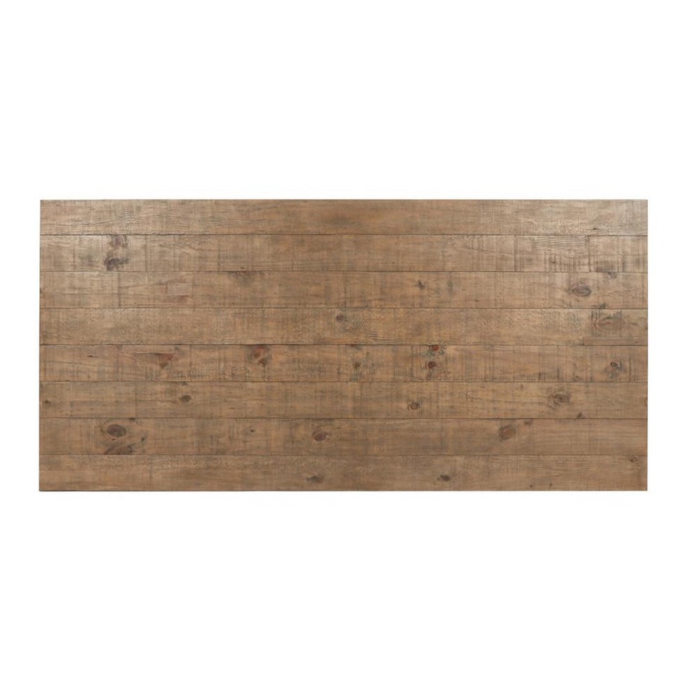 Condition photo showing New/Like New for liana 78in reclaimed pine wood dining table in brown (new in box) 30 x 78 x 38