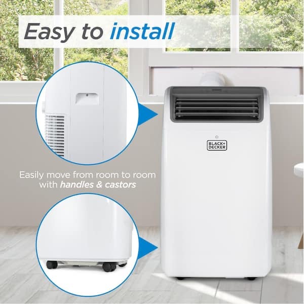 Condition photo showing New/Like New for 10200 btu (doe)portable air conditione,  cools 700 sq. ft. without heater with dehumidifier with remote in white,