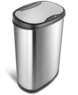 nine stars 13.2 gallon stainless steel motion sensor trash can