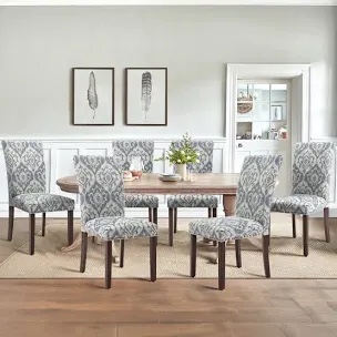 Modern Nailhead Trim Kitchen Room Wood Dining Chairs Side Chair