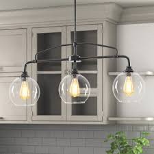 Laurentis 3 Light Matte Black Kitchen Island Pendant