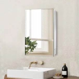 Dana Rectangular Beveled Frameless Mirror Cabinet
