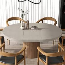 (Table top only) GREY FINISH ROUND/OVAL DINING near you