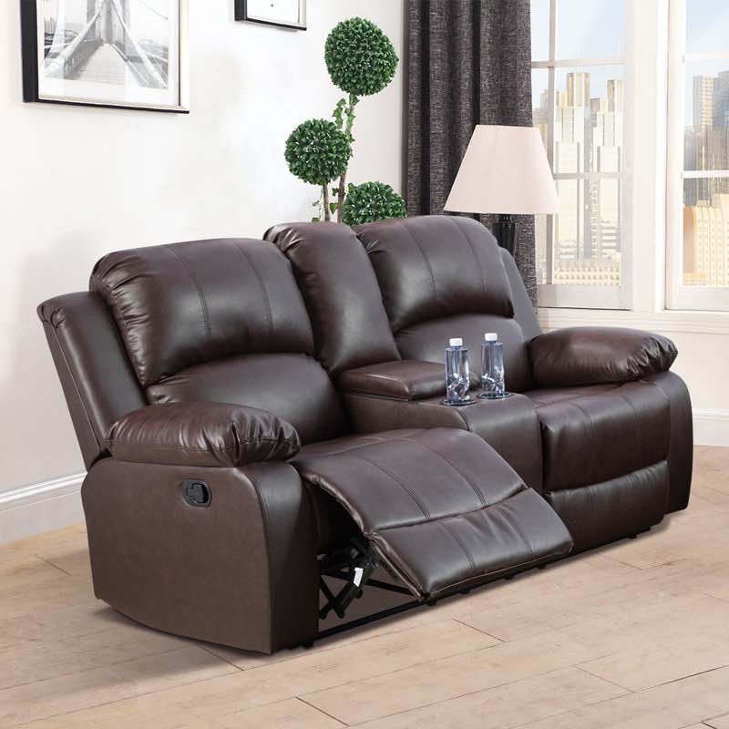 Latitude Run 69" Vegan Leather Pillow Top Arm Reclining Loveseat Sofa (Fully Assembled)