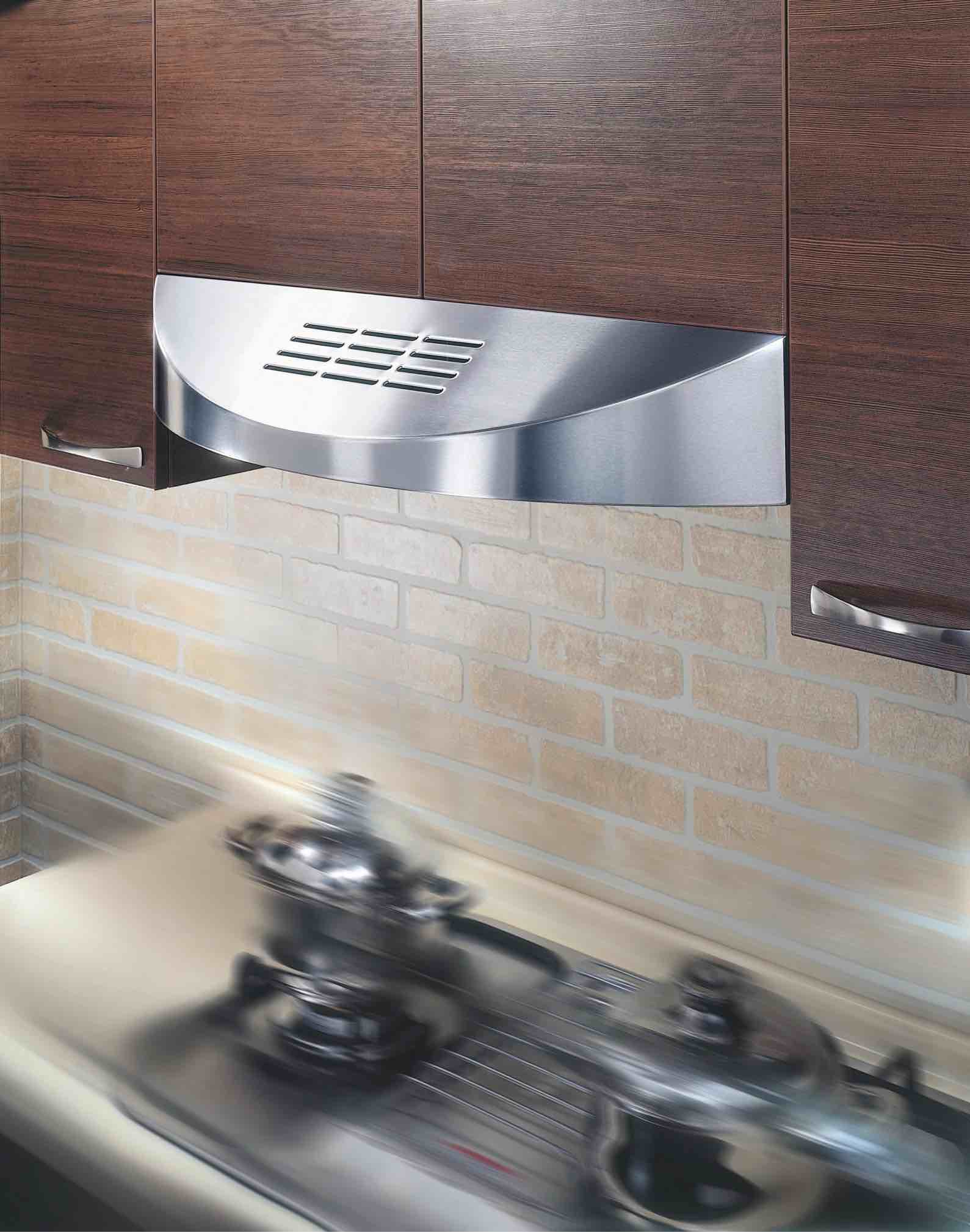 KOBE CHX38 SQBD-3 BRILLIA Series Ductless Under Cabinet Recirculating Range Hood, 36 Inch, Ventless Kitchen Range Hood - 36 inches wide ,Simple Mechanical Push Button Operation, Durable 18-Gauge Commercial Grade Stainless Steel with seamless design, 3 Speeds with 280 to 400 CFM, Speeds-CFM/Sone: 150 / 1.2 / QuietMode™, 280 / 3.0 / Low, 400 / 5.0 / High Perimetric Suction - from all sides at once. 