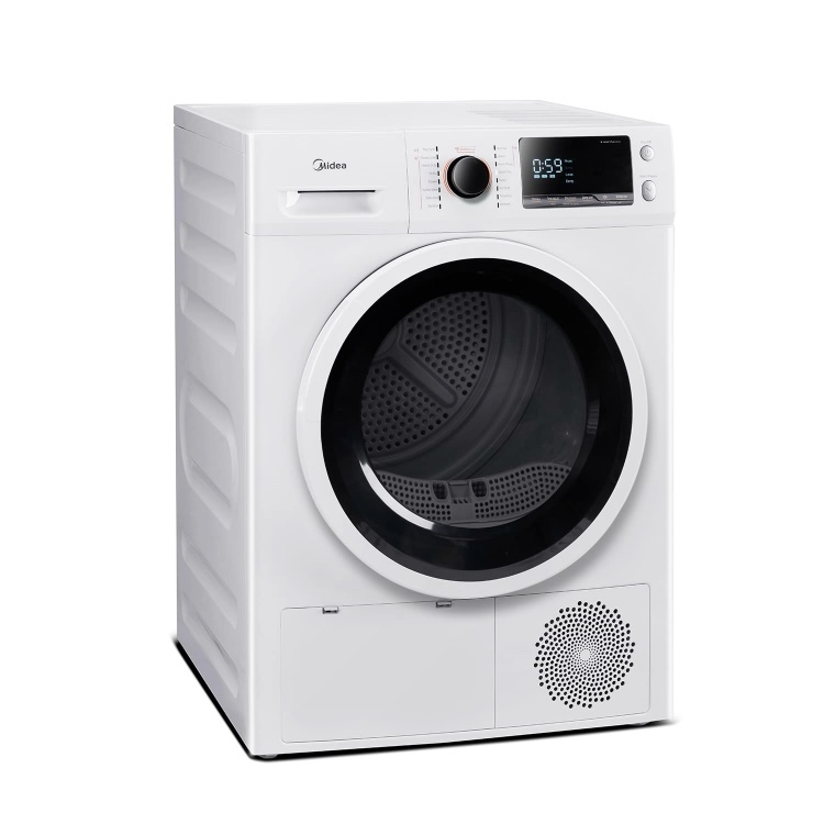 Midea MLE25H7BWW Heat Pump, Ventless Front Load Dryer Stackable Washing Machine, Energy Efficient and Space Saving, 4.4 Cu.ft, White. Plastic piece on corner chipped off otherwise brand new 