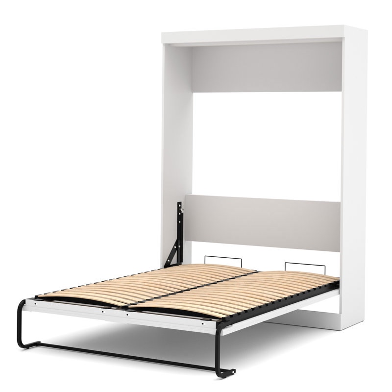 Arlex Queen Size Space-Saving Murphy Bed in Ivory Oak with Metal Frame. All pieces including bed frame in brand new condition, missing wall panels can be purchased through ameriwood home.