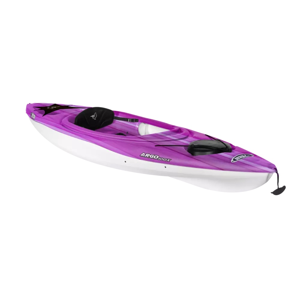 Pelican Argo 100X Sit-In Recreational Kayak in Magenta/White Fade