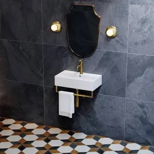 Claire 22" Wall - Mount Bathroom Sink with Towel Bar