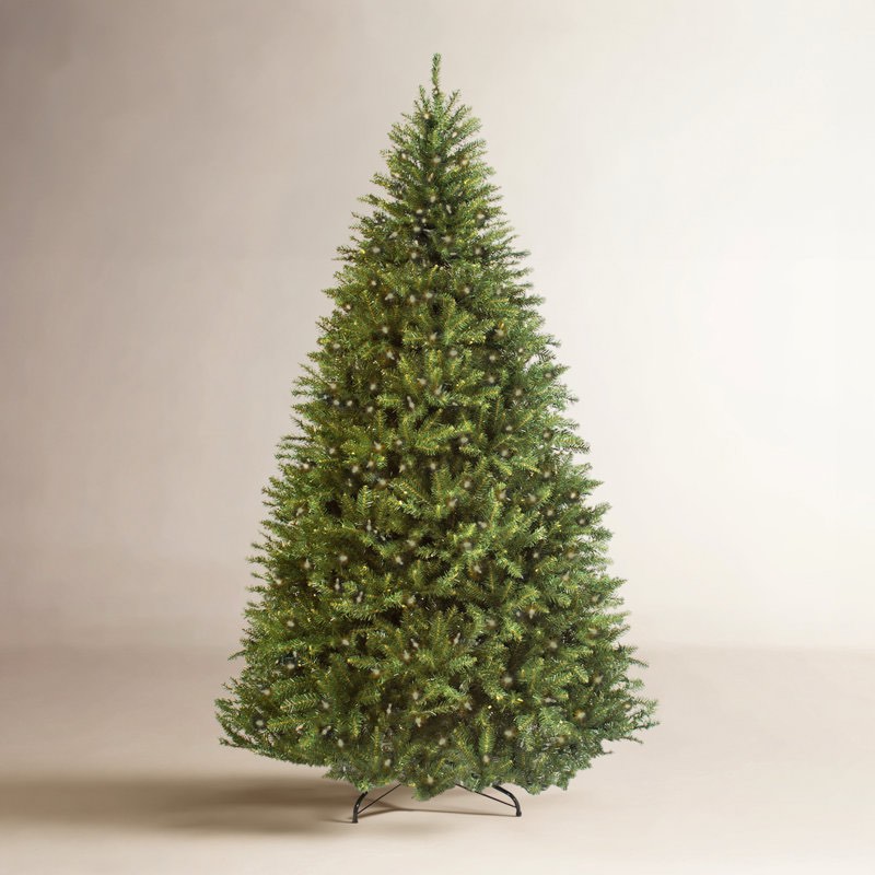Pre-Lit Hinged Douglas Full Fir Artificial Christmas Tree Holiday Decoration 7.5 