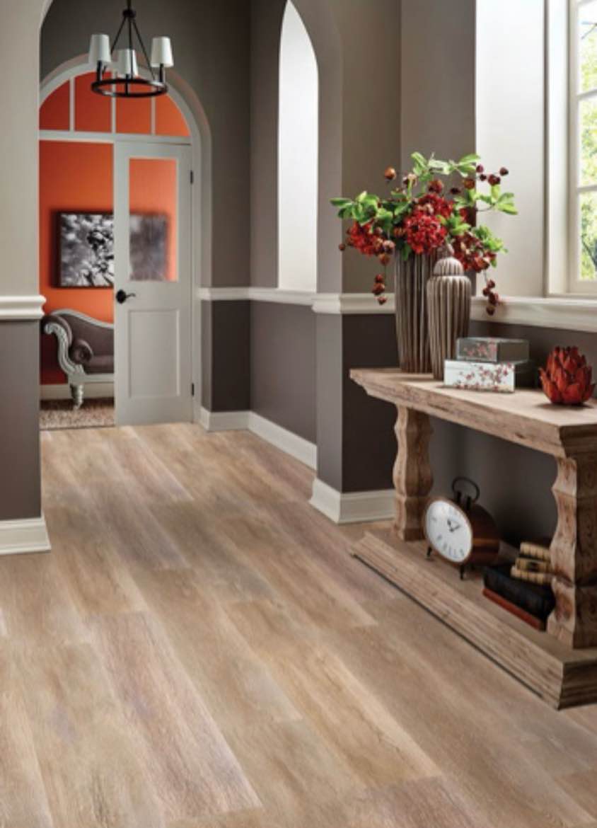 Smithcliffs Brockton 7 In. W X 48 In. Waterproof Hybrid Rigid Core Plank Flooring in Sandy Beige Oak, 17.96 Sq/Ft per Box, 6 Boxes Total