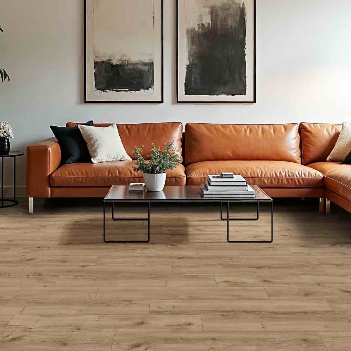 Select Surfaces Venice AC5 Waterproof Laminate Flooring in Rustic Beige, 14.99 Sq/Ft Per Box, 2 Boxes Total