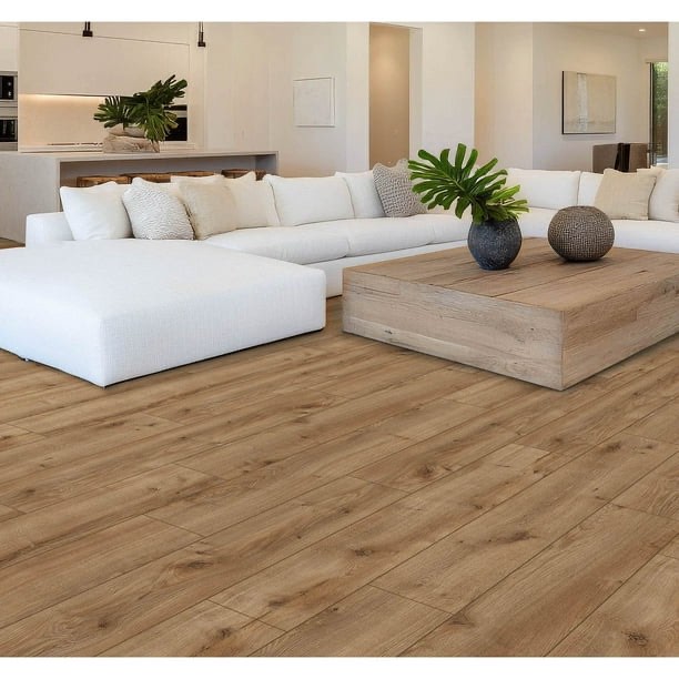 Select Surfaces Dakota AC5 Waterproof Laminate Flooring in Warm Oak, 14.99 Sq/Ft Per Box