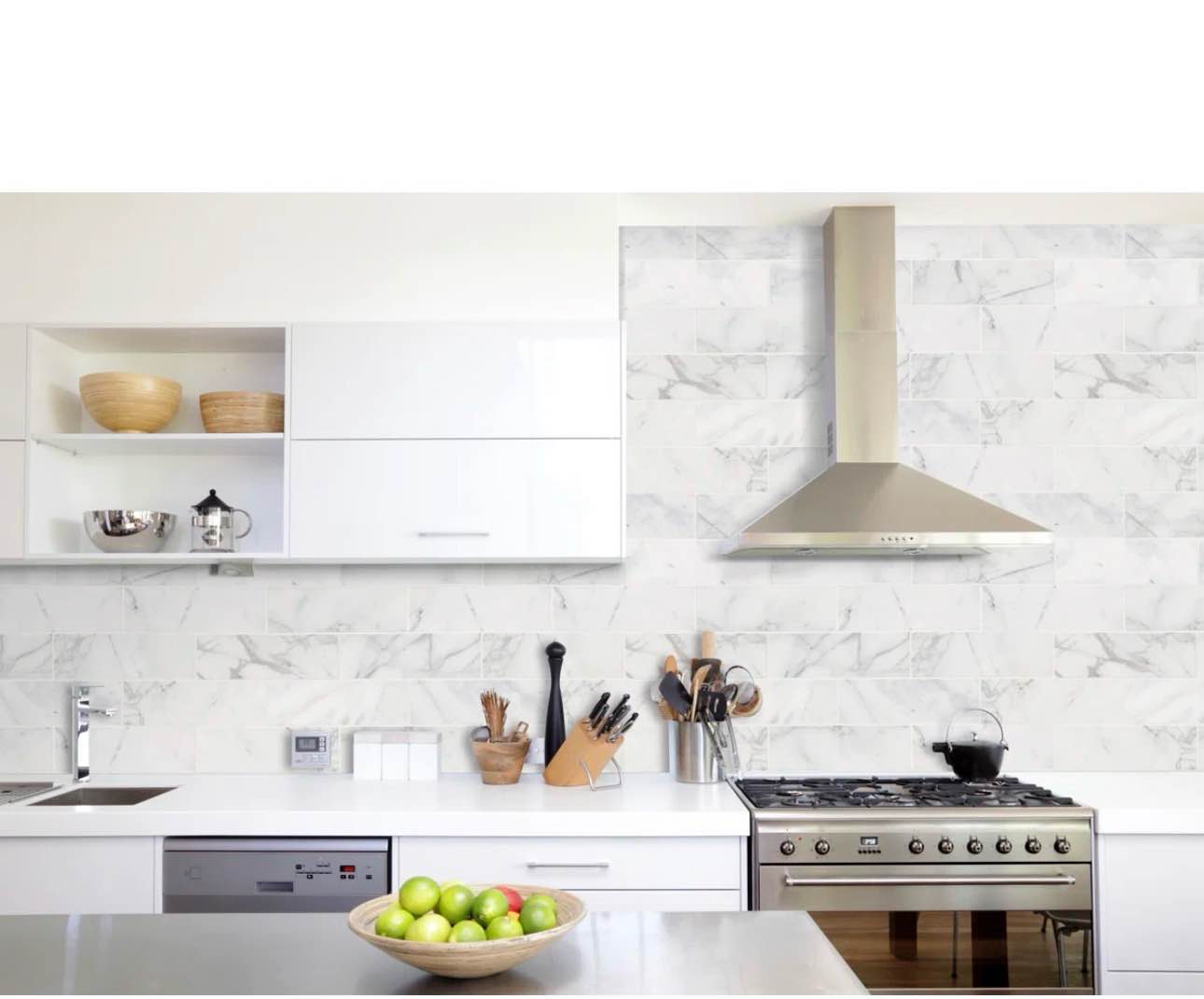 Venatino Elysia 4 in. x 12 in. Honed Marble Subway Floor and Wall Tile