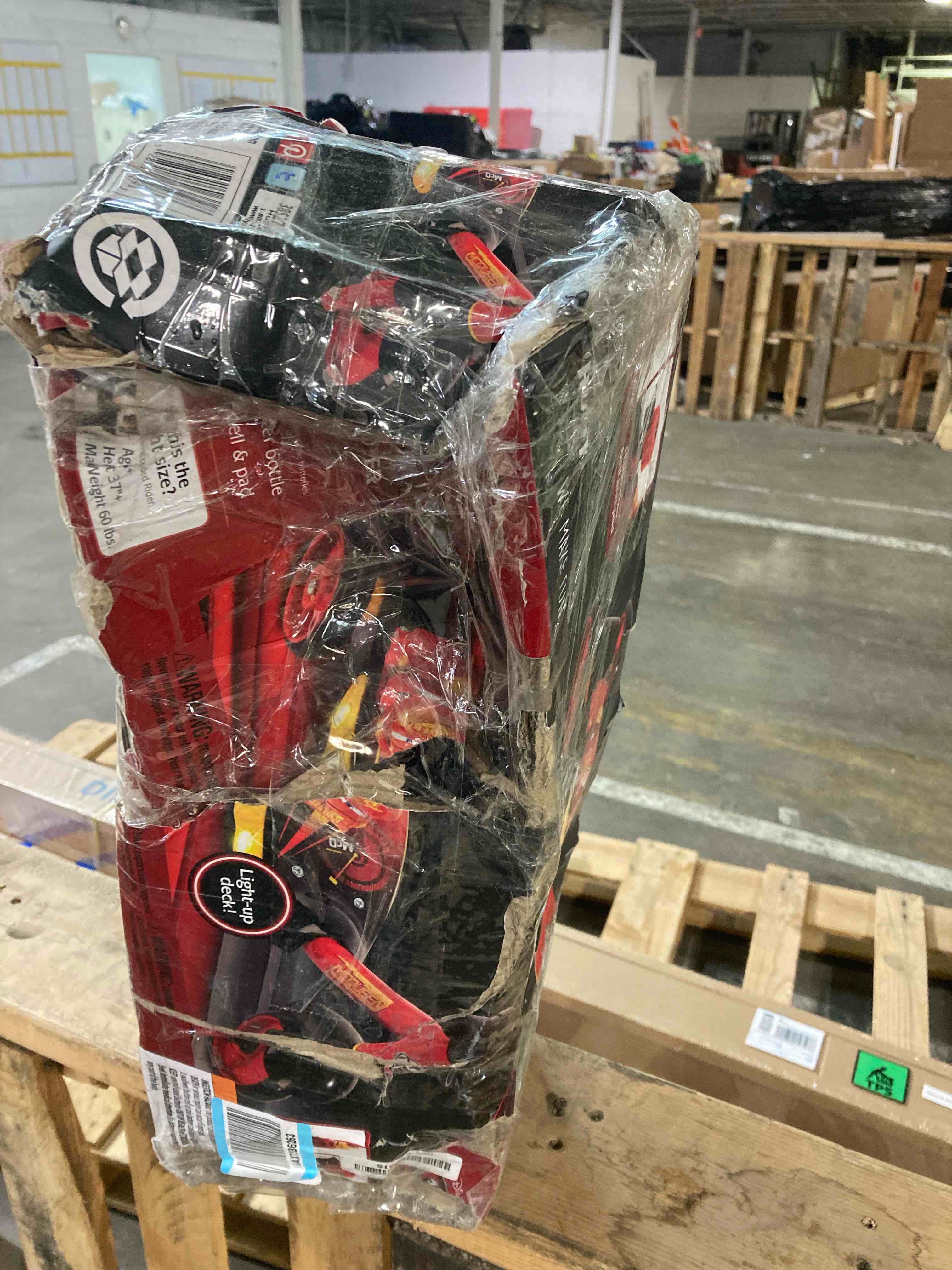 Condition photo showing As Is for Disney Pixar Cars Huffy Scooter with Lit Deck - 6\~