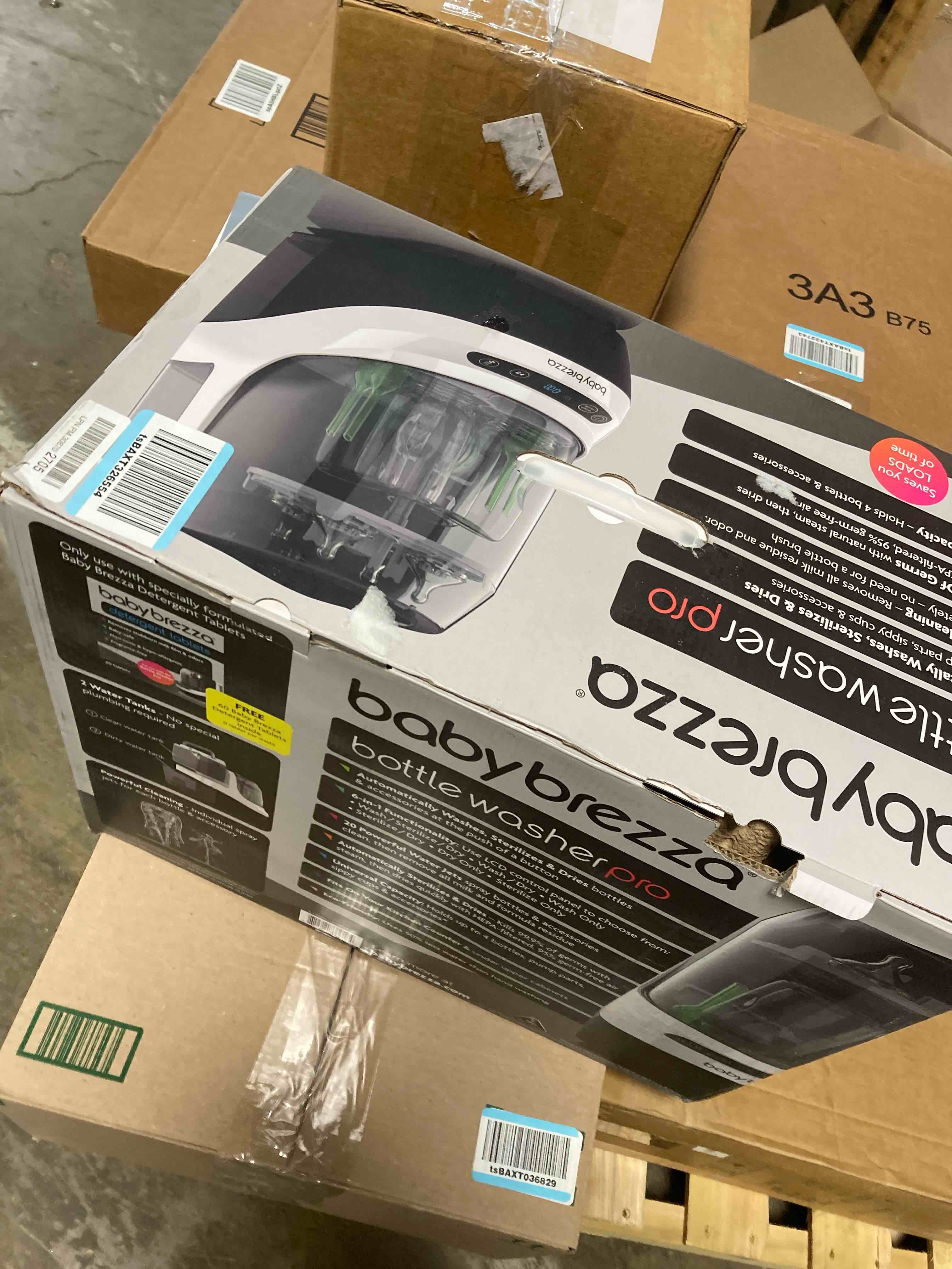 Condition photo showing New/Like New for Baby Brezza Bottle Washer Pro - Baby Bottle Washer, Sterilizer + Dryer - All in One Machine Cleans Bottles, Pump Parts, & Sippy Cups - Replaces Hand Washing, Bottle Brushes and Drying Racks White