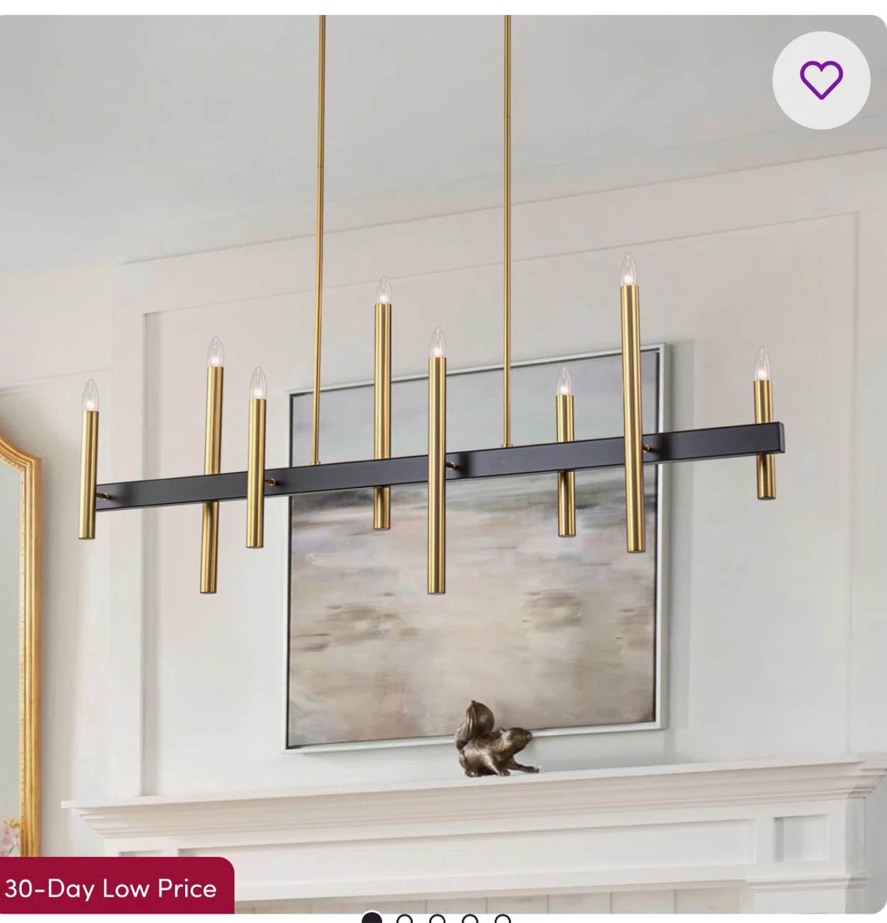 trivon 8 - light dimmable linear kitchen island chandelier