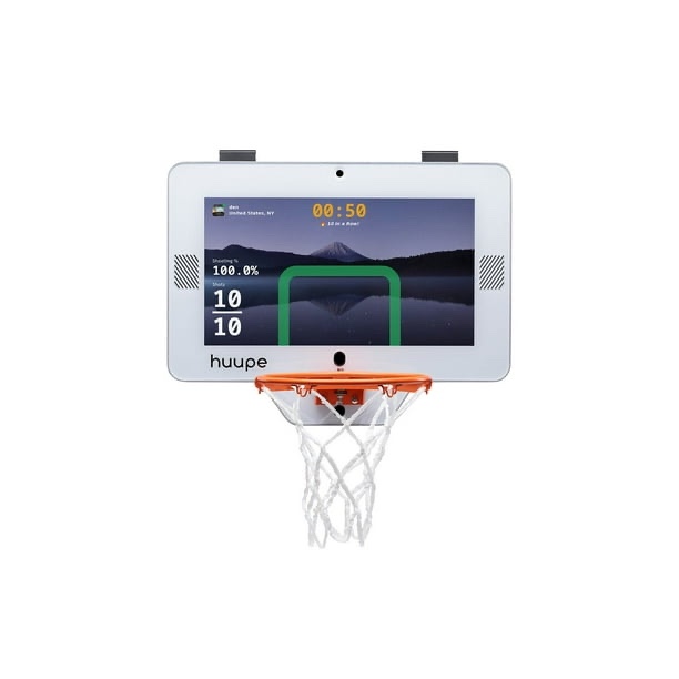 Huupe Mini Pro Pack Smart Hoop -  Includes: wall mount kit, 2 balls, $25 H-Bucks, charging cord, and more