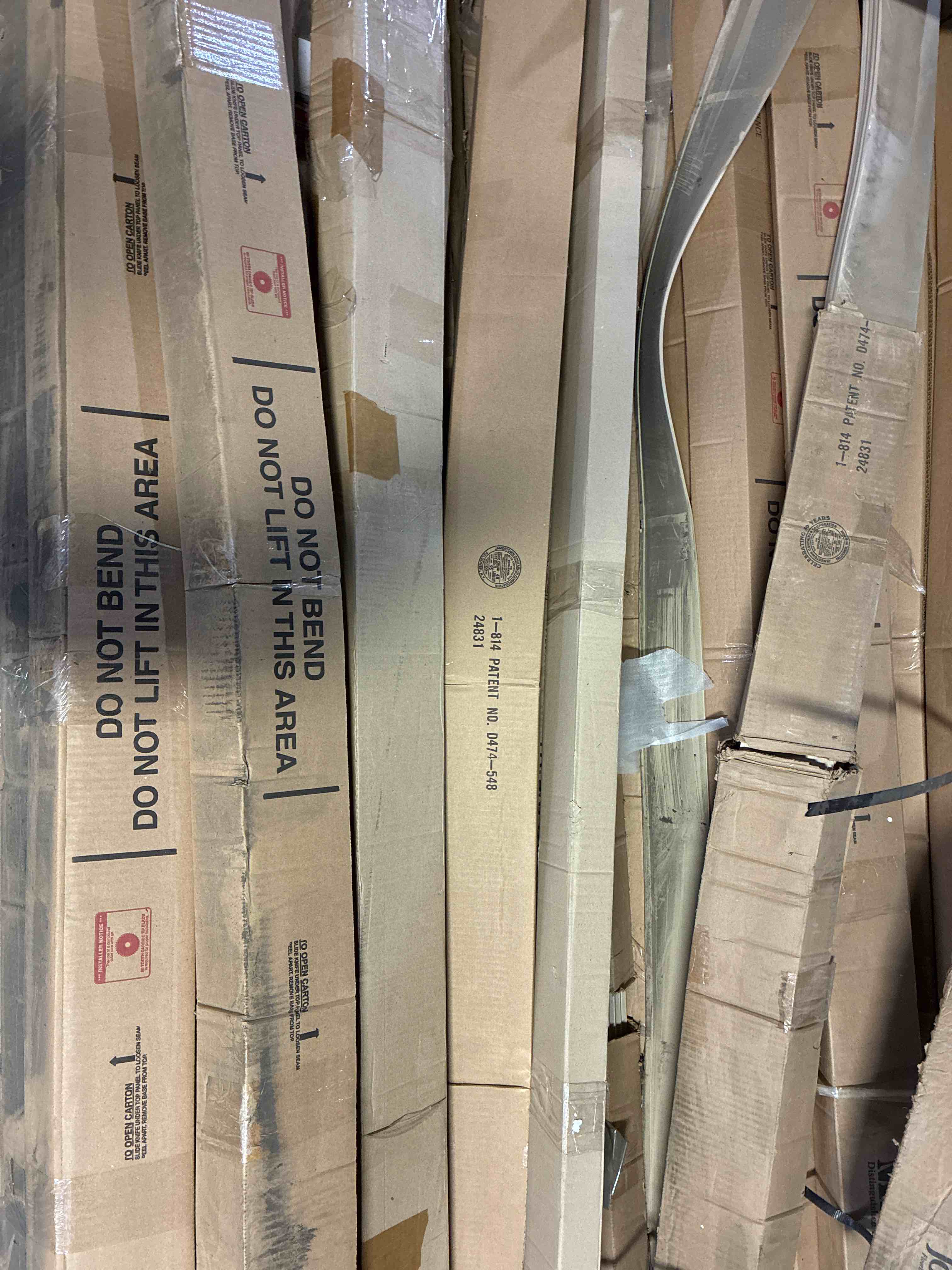 Condition photo showing Good Condition for Johnsonite Commercial 96”x4.25” Rubber Trim in Beige, Whole Pallet