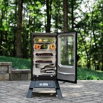 Masterbuilt®710 WiFi Digital Smoker, Vertical Design, 711 Cooking Sq. Inches, 4 Chrome Coated Smoking Racks, Wood Chip Loader, Electric Fuel Source to Plug in and Start Cooking, Black Model MB20070924
